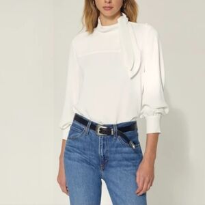 Wilfred Trapez Mock Neck Blouse Size XS
